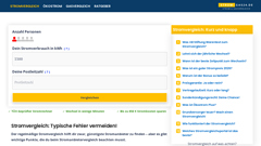 Details : Stromvergleich nach Postleitzahl & Verbrauch