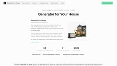 Details : Generator for House