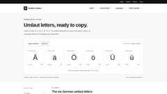 Details : Umlaut Letters